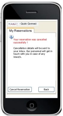 Сancellation in a mobile application