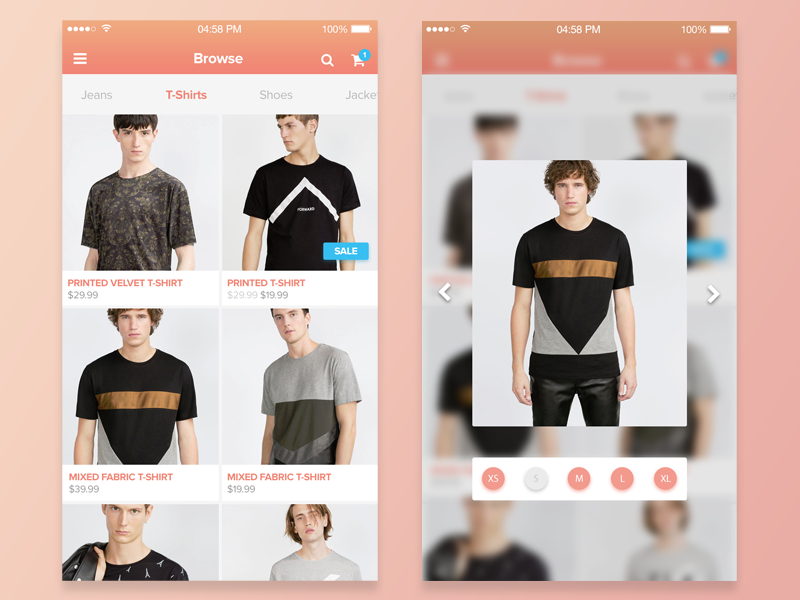 Shopping Peek - 3D Touch