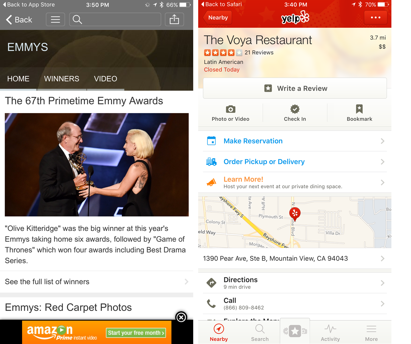 Кнопка «Назад» (Back) переименованная в Nearby
