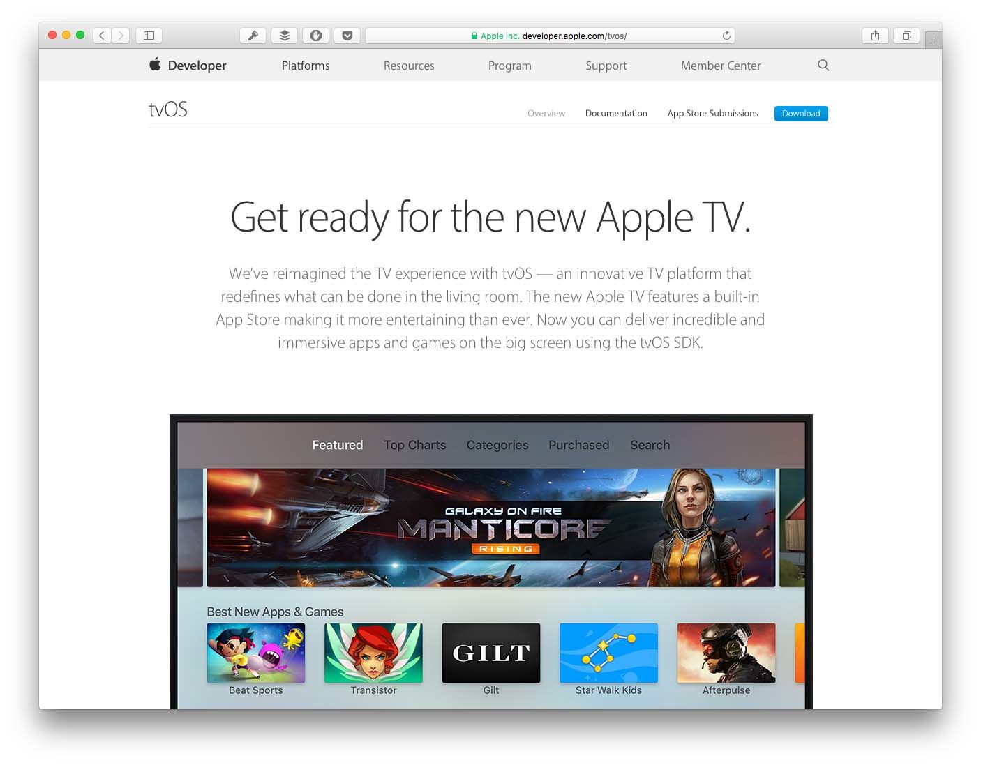 Разработка приложений для TVOS на Swift