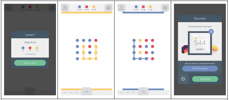 Уровень 1 достигается уже после использования приложения в течение примерно одной минуты