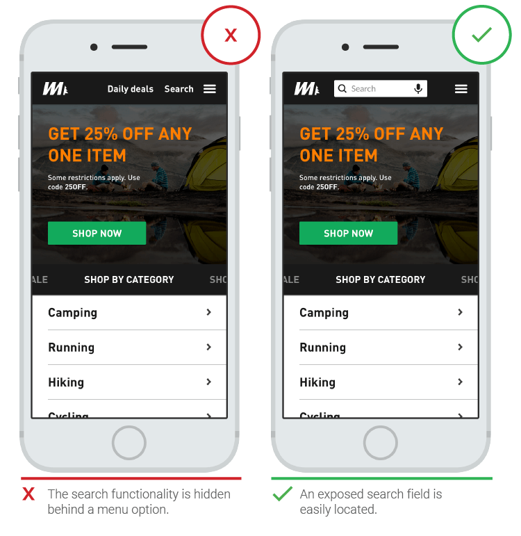 Заметная строка поиска