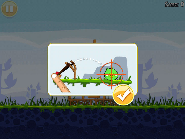 Angry Bird показывает пользователям, как играть (без излишних инструкций) Angry Bird показывает пользователям, как играть (без излишних инструкций)