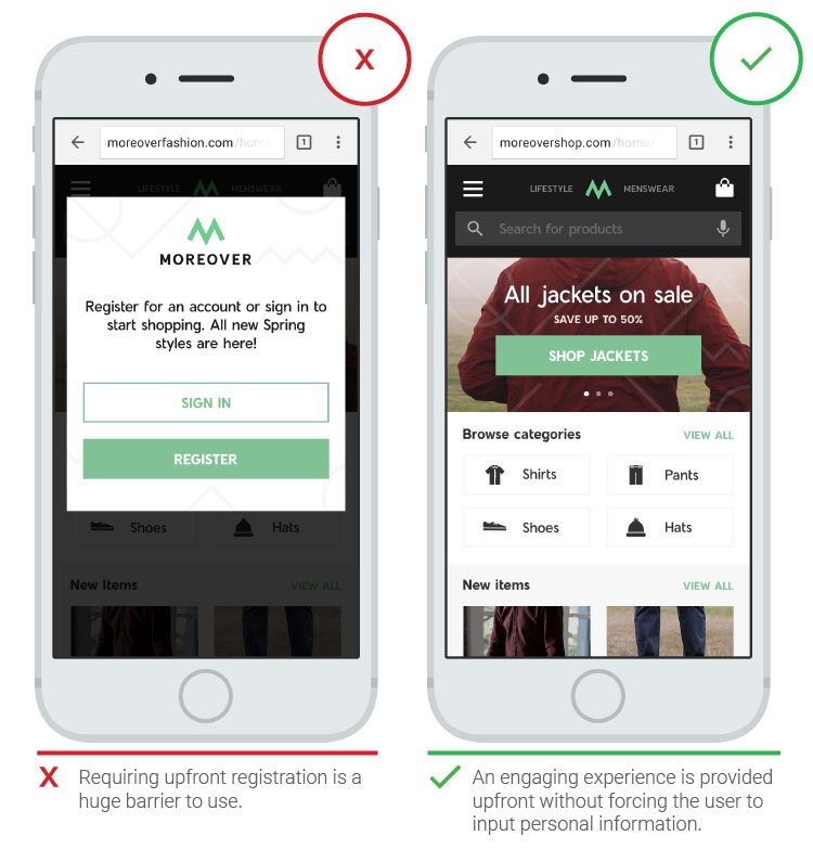 Удобная и простая регистрация