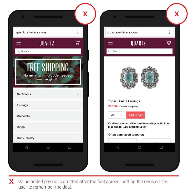 Информация о бесплатной доставке - очень важна