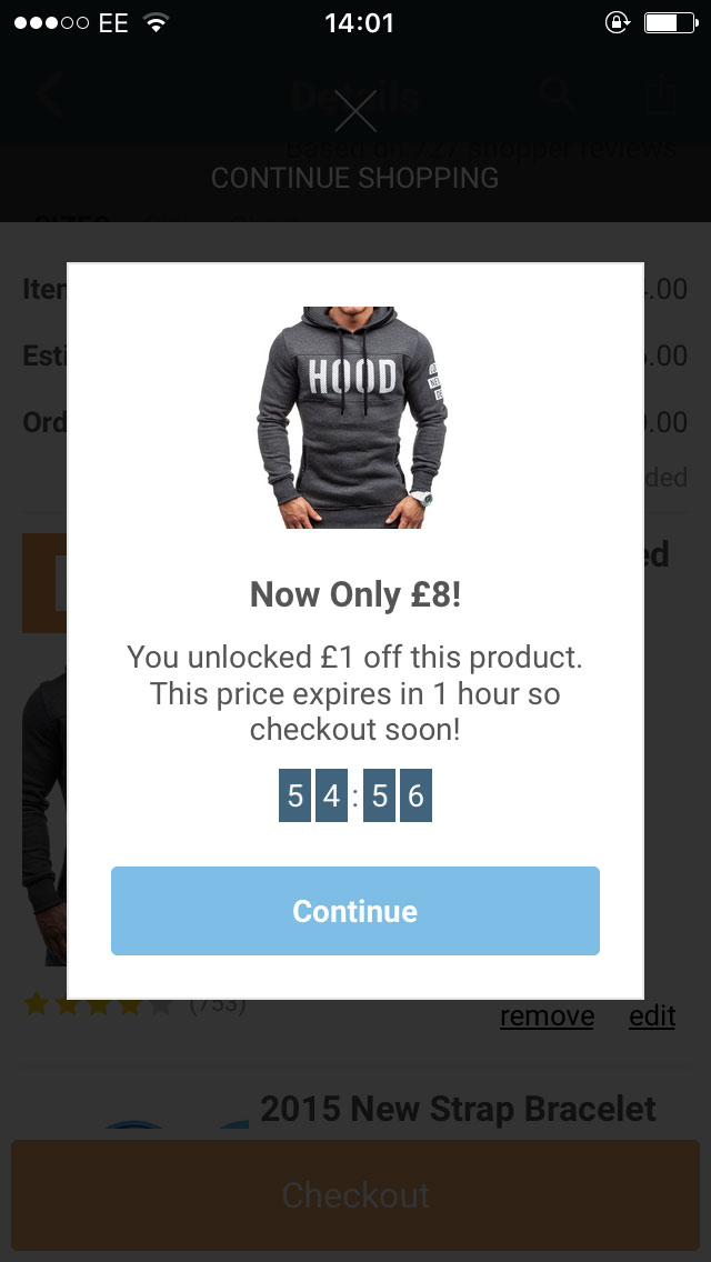 На страницах Wish часто можно встретить срочные предложения