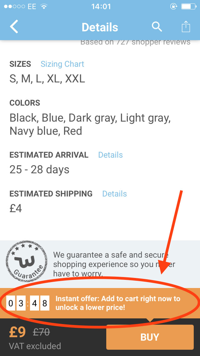 Моментальные предложения — стимул добавить товар в корзину
