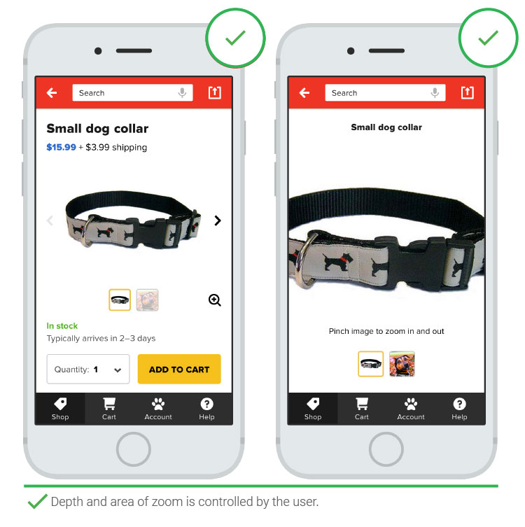 Контроль уровня зума