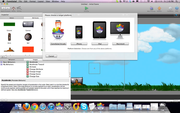 Мощный геймконструктор с функцией drag-and-drop