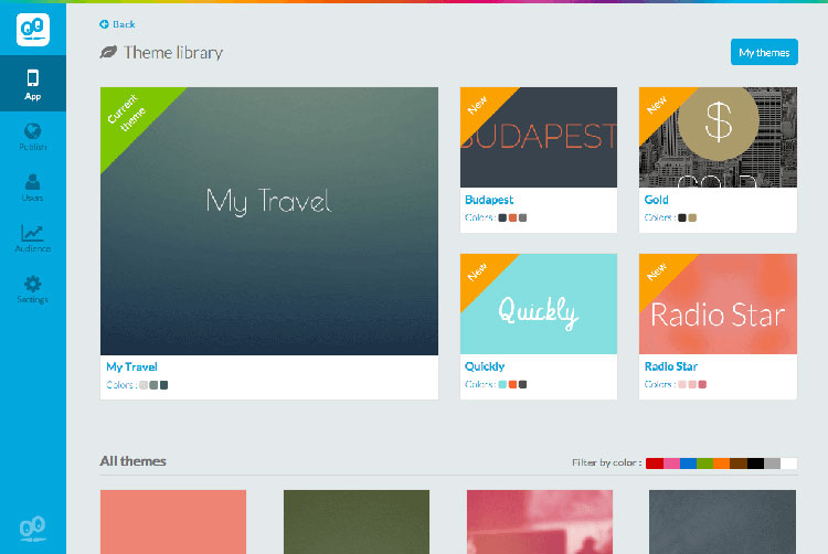 Разработчики GoodBarber главным образом ориентировались на дизайн