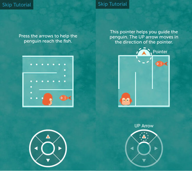 жесты и приложение Lumosity