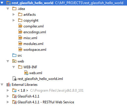 restful настройка на glassfish