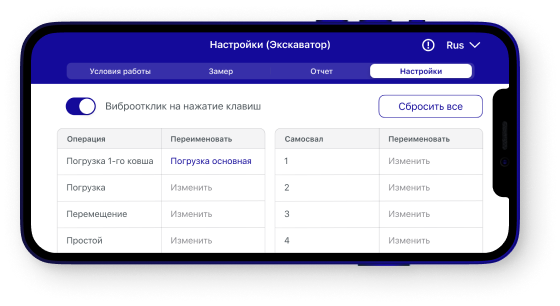 Индивидуальные настройки приложения